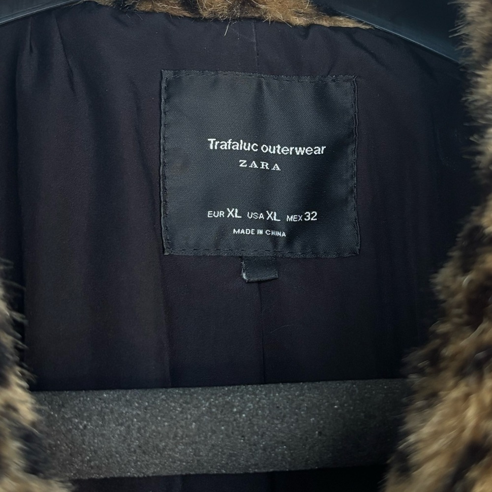 Zara TRF Teddy Cheetah Coat - Picture 2 of 5